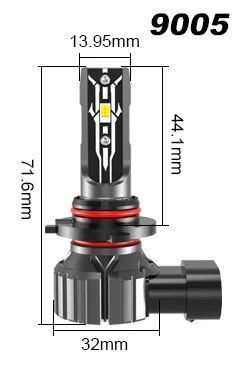 Светодиодные LED лампы HB3 9005-5000 lm 12v 20w автомобильные комплект 2шт Е2-HB3 фото