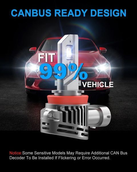 Світлодіодні LED лампи NAOEVO V05 H11 12 000 Lm 10W . Led лампа H8/H11  Nao Evo V05 - Н11 фото