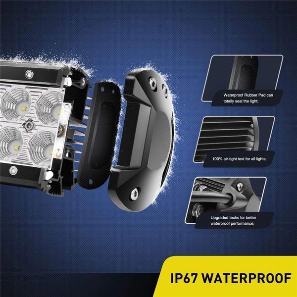 Світлодіодні Led фари 12-24V 36W 6000K Spot LED (лід) прямокутні фари на авто, трактор, мото 36W Spot фото