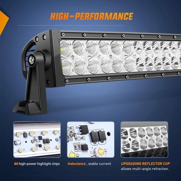 Світлодіодна LED балка люстра на дах авто 120W Combo ближній+дальний Led Bar Pro-120/S+F фото