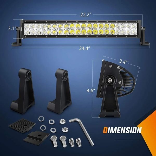 Світлодіодна LED балка люстра на дах авто 120W Combo ближній+дальний Led Bar Pro-120/S+F фото