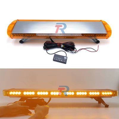 Проблисковий маячок мигалка на дах LED 120см, 12/24v жовтий помаранчевий Страбаскоп 120 Pro фото