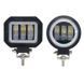 Комплект LED фар (2 шт.) 3 лінзи кругла + Ангельські очі + фари з лінзою і світлотіньовий кордоном! 30W 12-24V  L-30W-3 Лінзи -K фото 5