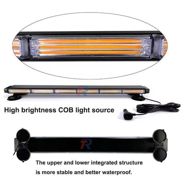 Стробоскоп-мигалка на дах Балка LED 125см, 12/24v жовтий оранжевий Ст New 125 фото