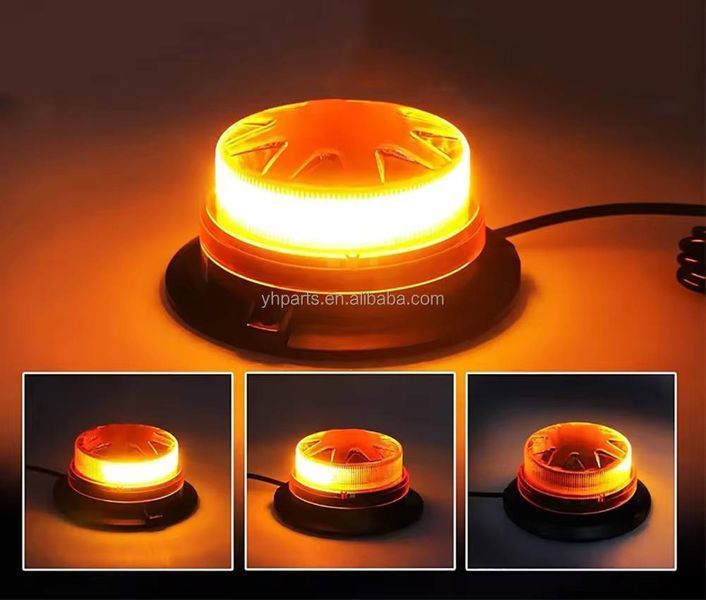 LED Мигалка на дах на магніті від прикурювача Проблисковий маячок Стробоскопи / 24Led Жовтий Ст-К Pro фото