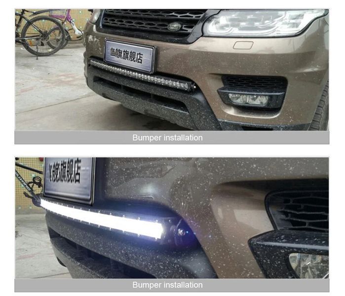 Світлодіодна LED Фара Балка Панорамна 200W 8D лінза 200W 8D Pro Дуга 1050mm фото