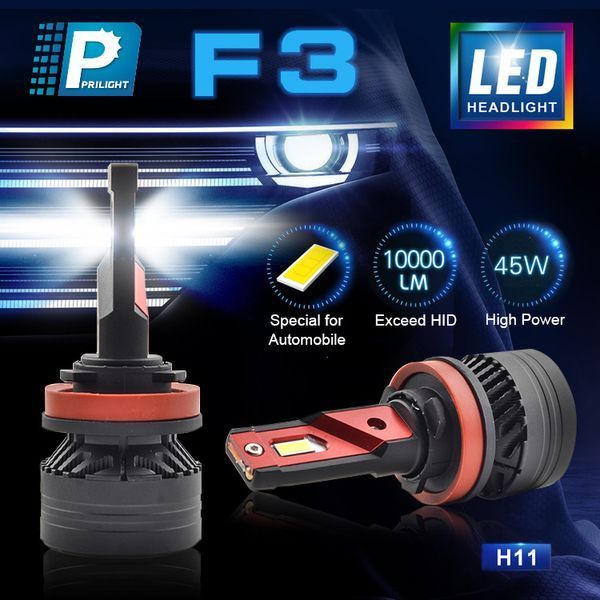 Автомобильные светодиодные лампы с цоколем H11, Led лампа F3 10000 Lm DC 9-32V 45W F3 - H11 фото