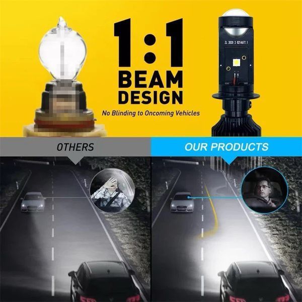 LED лампы автомобильные Y10Pro H4 60W (Линзованные D16.5 мм С Обманкой Canbus) 16000LM Y10-H4 фото