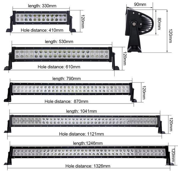 Світлодіодна Фара Балка AllLight A-300W CREE 12-24v Combo 24 000Lm Led Bar-300WS+F Pro фото